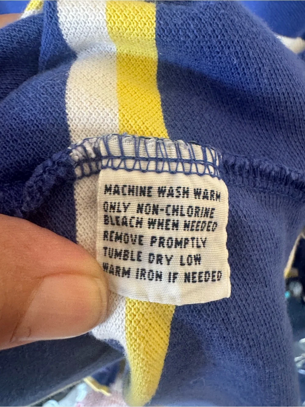 Polo Ralph Lauren Blue Yellow Striped Cotton Polo Shirt Men’s XXL (Read Desc)
